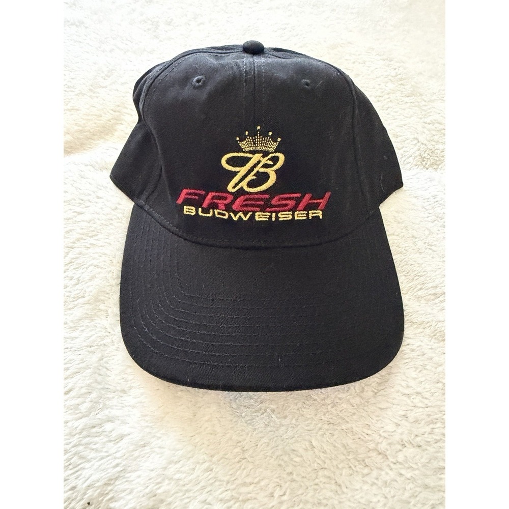 Budweiser‎ Fresh BUD Official Anheuser Busch Product Black Hat Cap NEW